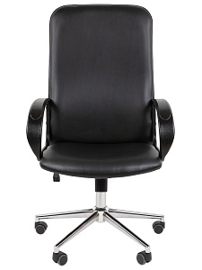 Офисное кресло CHAIRMAN 278 хром, экокожа, черный